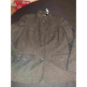 10 Petite Liz Claiborne Black White Dress Jacket Blazer